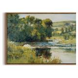 Framed Wall Art, Riverside Landscape, 12x16'