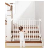 Miumoon 29-45' No Bottom Bar Baby Gate, White