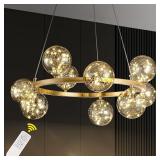 $216 Gold Sputnik Chandelier - 9 LED Lights