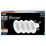 Feit 4' LED Recessed Downlight, 775lm, 4PK