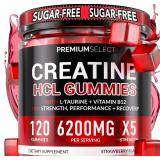 Creatine HCl for Adults 120 Gummies 6200mg