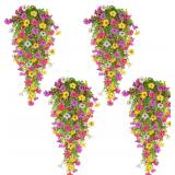 TURNMEON 4Pcs Artificial Flowers Outdoors