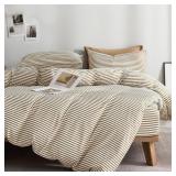 JELLYMONI Cotton Stripe Duvet Cover Set Full
