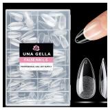 UNA GELLA Almond Nail Tips 216pc Press-Ons