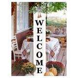 Outdoor Welcome Sign, Front Door (White)