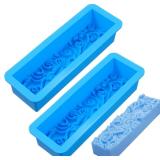 Rose Silicone Soap Mold 2-Pack Blue