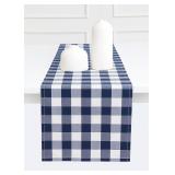 PurpleEssences Plaid Table Runner 14x72
