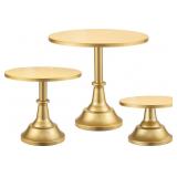 HBlife 3-Piece Gold Cake Stand Set (8/10/12')