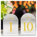 JOYIT Frosted Arch Wedding Table Numbers 1-10