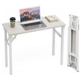 TEMI Small Computer Desk - 35.8' White Ash
