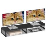 Dual Monitor Stand Riser, Desk Organizer