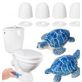 6 Pack Toilet Bolt Covers, Turtle White Caps