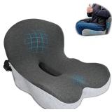 Memory Foam Seat Cushion with Lumbar Support