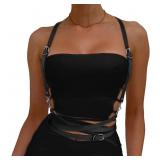 BODIY Women BROWN Harness Belt Leather Waistbelt