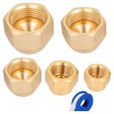 Brass Flare Cap Kit, SAE 45  Fittings, 5 Sizes