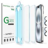 amFilm iPhone 16 Screen & Lens Protector 2x
