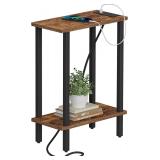 TUTOTAK End Table with USB Ports TB01BB060