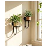 Leaf&Lull Hanging Planters 2 Pack Black