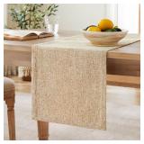 ZeeMart Burlap Farmhouse Runner 36' Beige