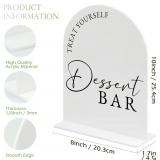 Acrylic Dessert Bar Sign 8x10 White Arch Sign