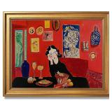 Gold Framed Abstract Woman Wall Art 8x10in