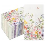 100Pcs Floral Paper Napkins for Party