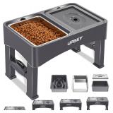 UPSKY 3-in-1 Elevated Dog Bowl Set with Stand