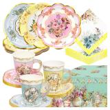 WorldBazaar Tea Party Dinnerware Set, 24pcs