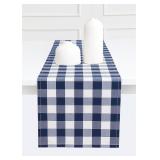 PurpleEssences Plaid Table Runner 14x72