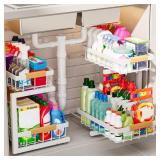 ADB U 2-Pack Under Sink Organizer, 2-Tier
