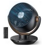 DREO 11' Desk Fan with Remote, 4 Speeds