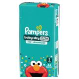 Pampers Baby Dry Diapers Size 1, 44 Ct
