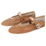 Size 8 Mesh Ballet Flats Buckle Shoes