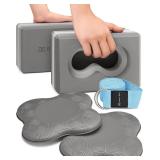Deep-Zen Yoga Blocks 2-Pack with Wrist Support