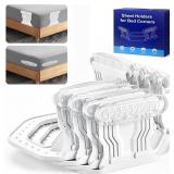 Bed Sheet Holders for Corners   4Pcs White