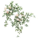 Ling's Moment 2Pcs Floral Swags White Sage