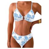 SzM Fanuerg Women s Triangle Bikini Set Swimsuit