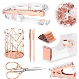 Famassi Rose Gold Desk Accessories: Staples