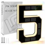 ISUNMEA 9' Solar Lighted House Numbers (5)