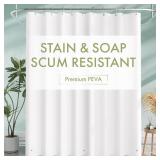 AmazerBath Shower Curtain Liner PEVA White