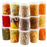 AOZITA 20 Sets 32 oz Deli Containers with Lids