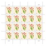 Sheet of 20 Red Tulips 2024 5-Cent Stamp