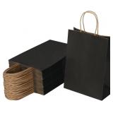 Joybe 50 Pack Small Black Gift Bags