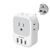 TESSAN US-UK Plug Adapter 20W 4 Outlets