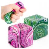 Stress Cube Ice Ball for Anxiety (Green, Pink)