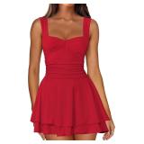 IWD Women s Square Neck Ruched Dress