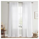 Nanspring Linen Curtains 108' 2 Panels