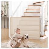 Retractable Baby Gate for Stairs, 55' Wide