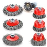6PCS Wire Brush Set for Angle Grinder, 4