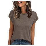 LARGE AUTOMET Womens Cap Sleeve Tops for Work